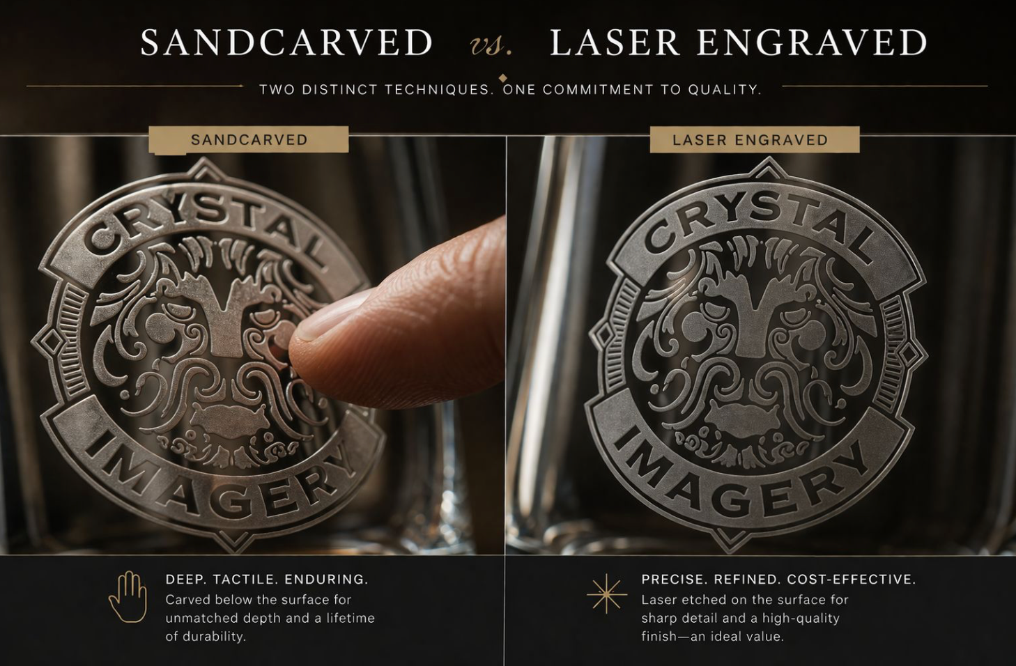 The Difference Between Engraved vs Etched Glassware