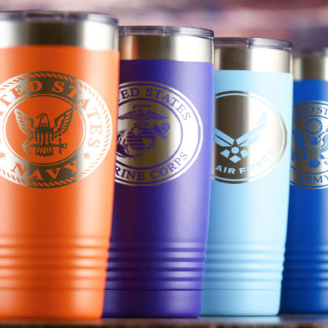 Logo Engraved Travel Tumblers, Water Bottles and Gifts
