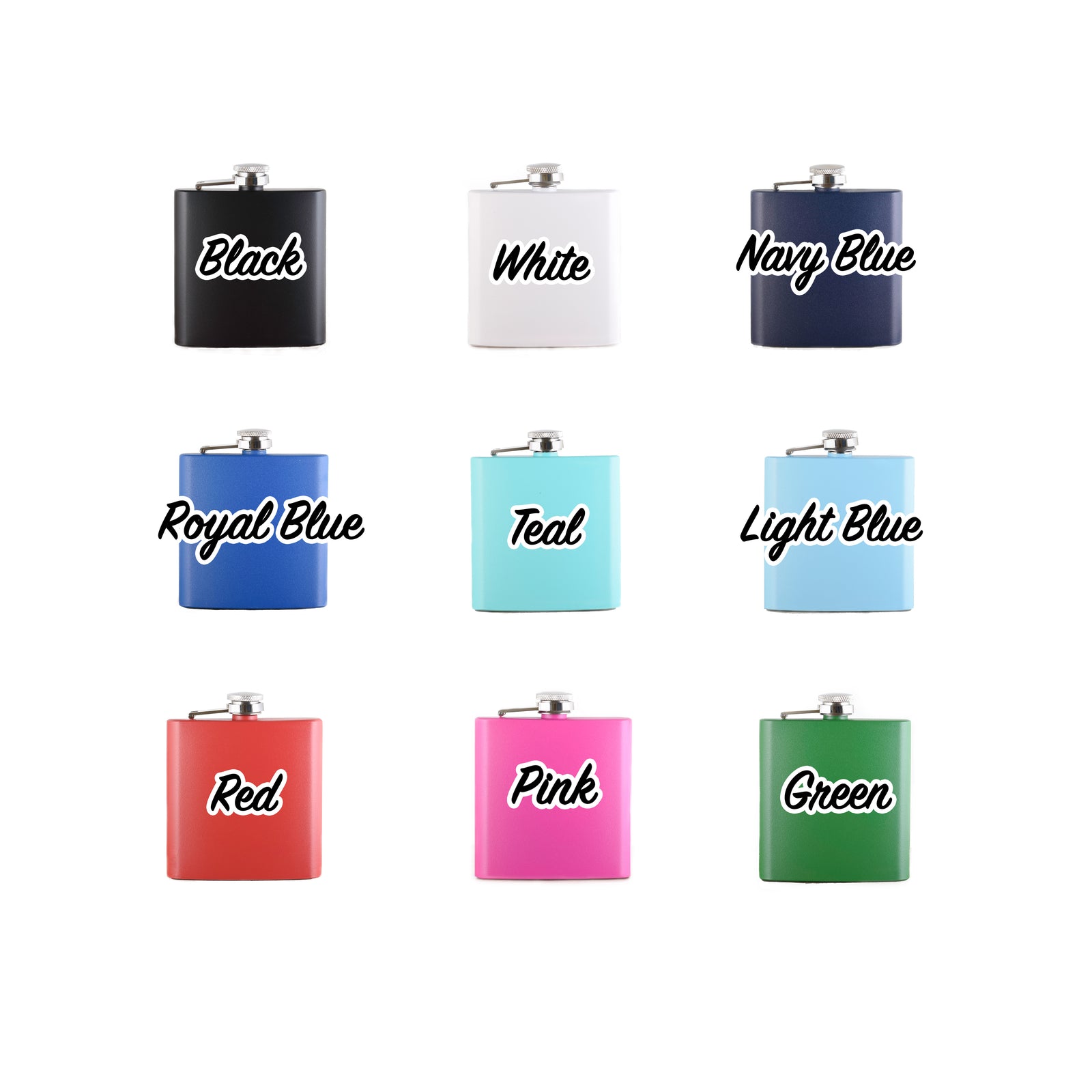 Groomsmen Custom Pocket Flask Gifts (Set of 5)