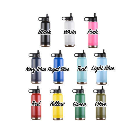 Bride & Groom Favors & Gifts, Insulated Water Bottle, Custom Engraved