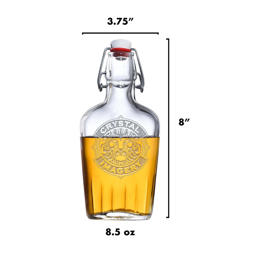Whiskey Label Flask, Engraved
