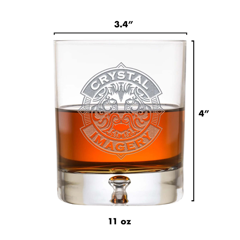 British Flag Monogram Whiskey Scotch Glass