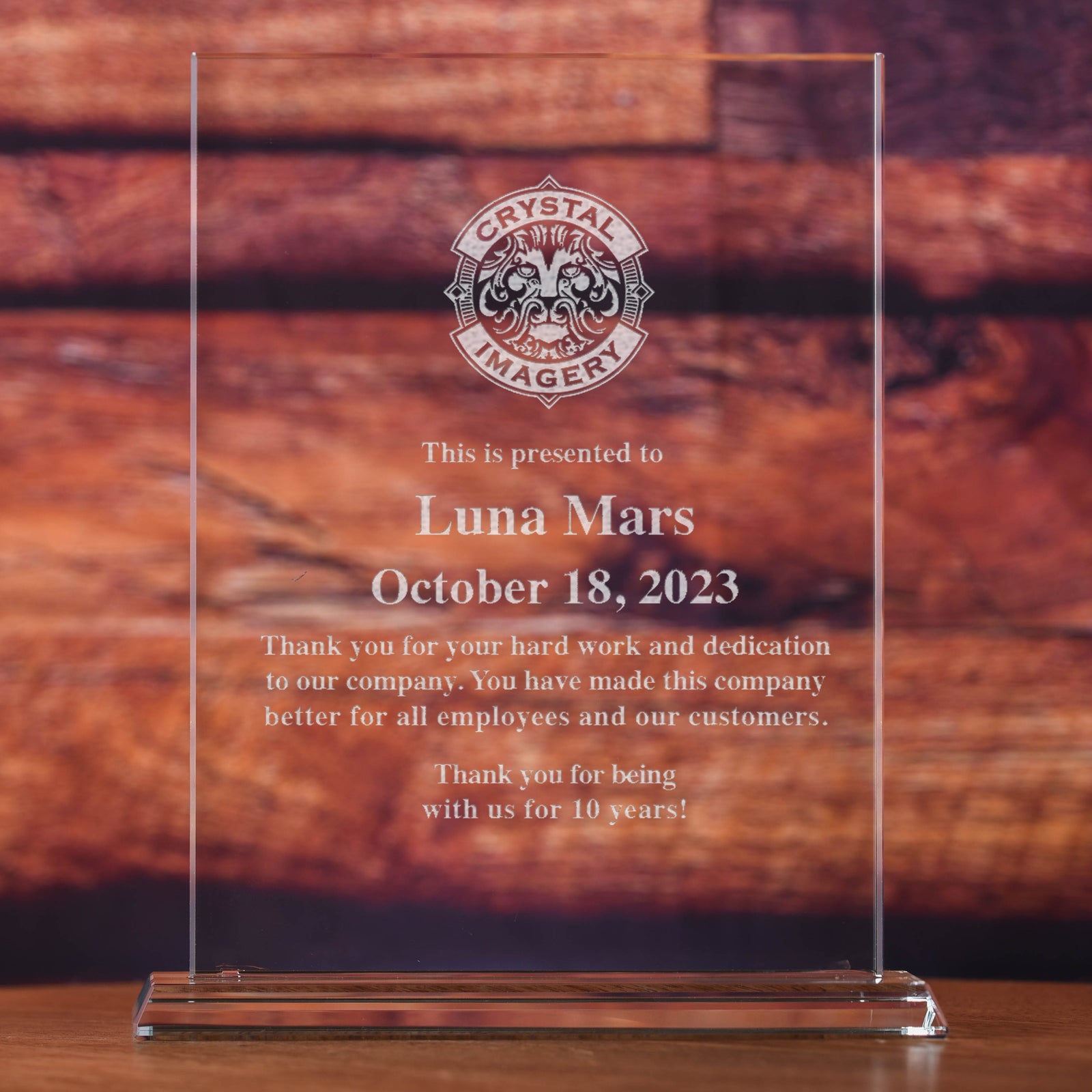 Your Own Logo, Design Glass Desktop Recognition Award