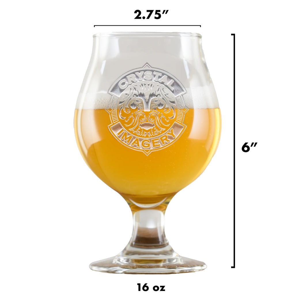 Custom Engraved Belgian Beer and Cider Glass
