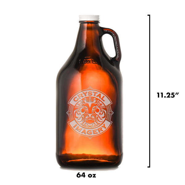 Personalized Horseshoe Beer Growler & Pint Glass Gift Set