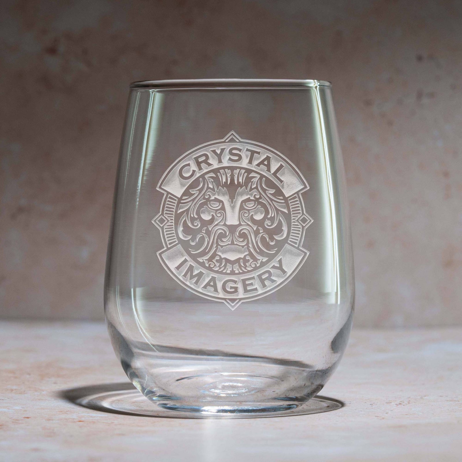 Corporate Logo Stemless Wine Glass