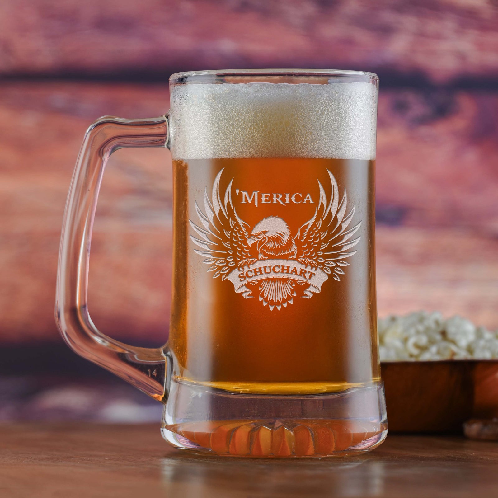 Patriotic USA 'Merica, Bald Eagle Beer Mug