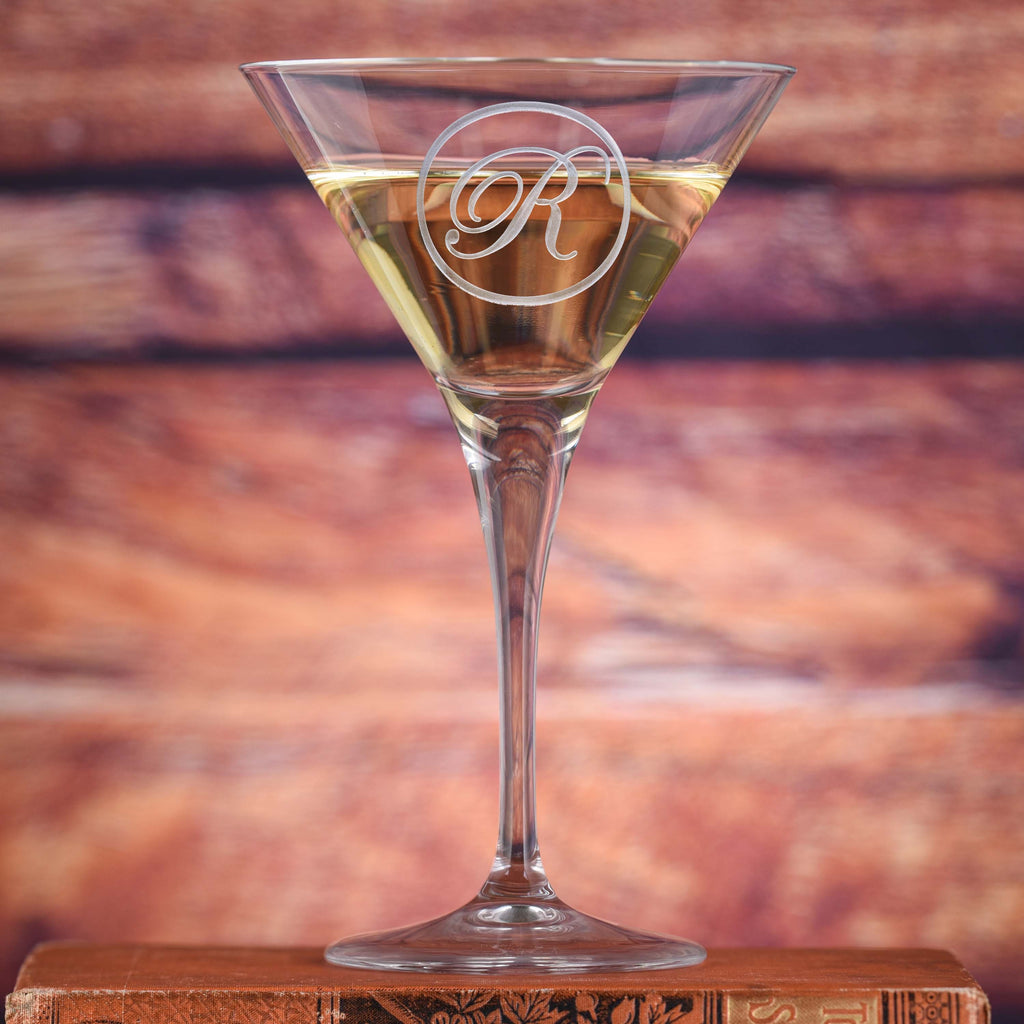 Etched Crystal Martini Cosmo Glass