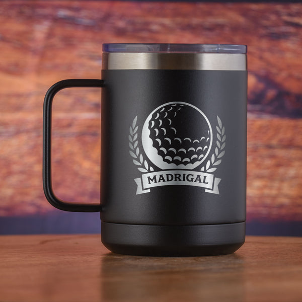 Custom Golf Ball Theme Coffee Mug Tumbler with Handle