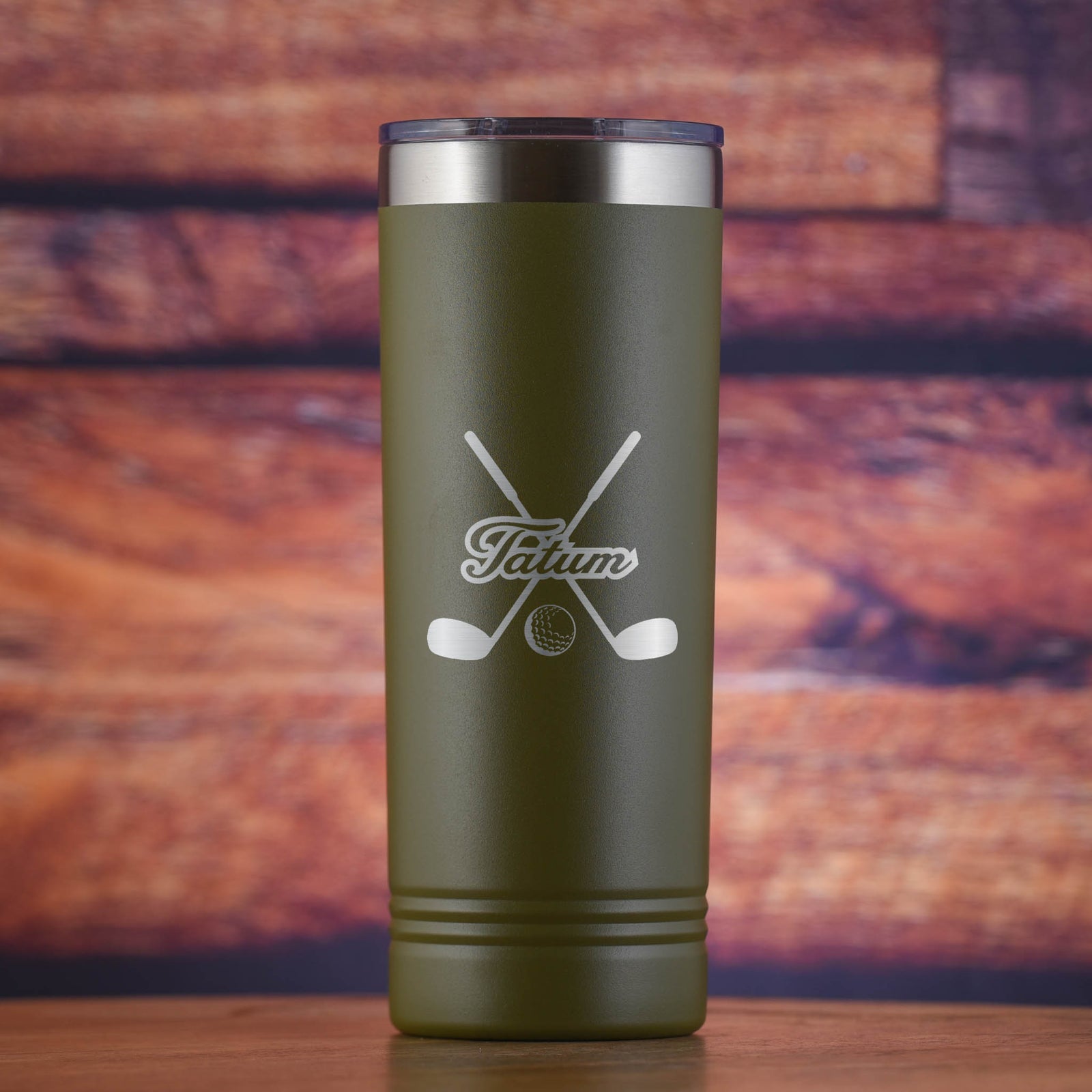 Custom Golfer Theme Skinny Travel Tumbler - Gift For Golf Lover