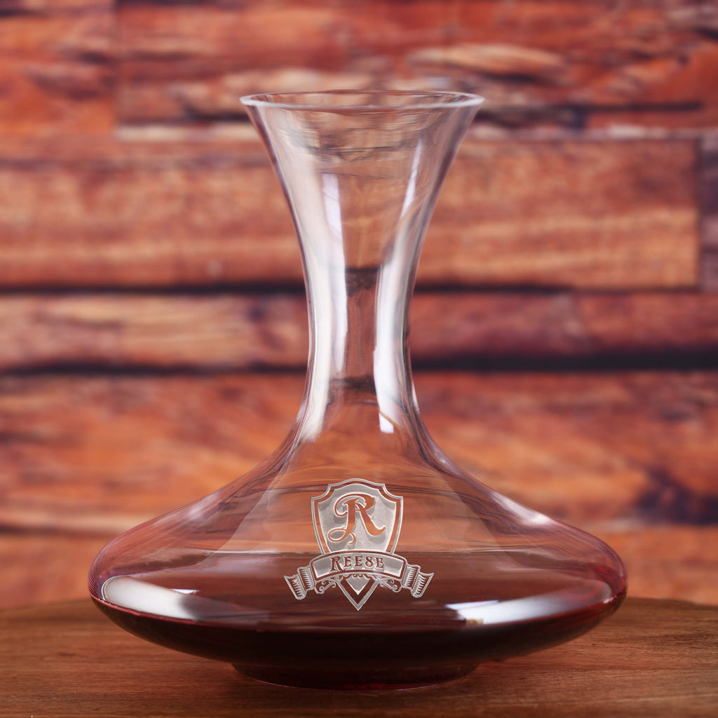 Custom Wine Decanter, Engraved