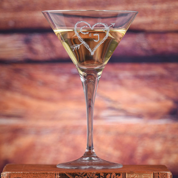 Custom Crystal Martini Cosmo Glass for Valentine