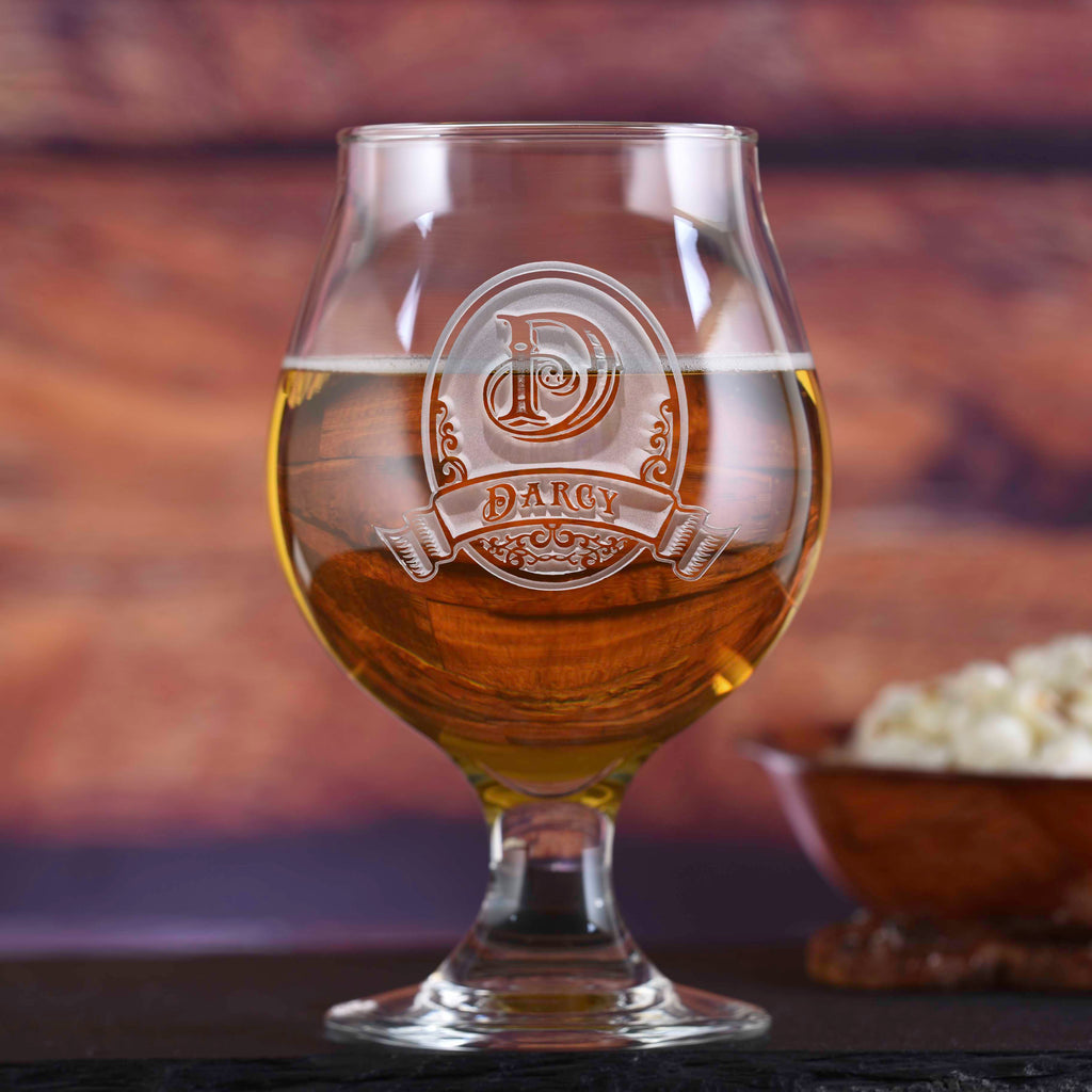 Custom Engraved Belgian Beer and Cider Glass