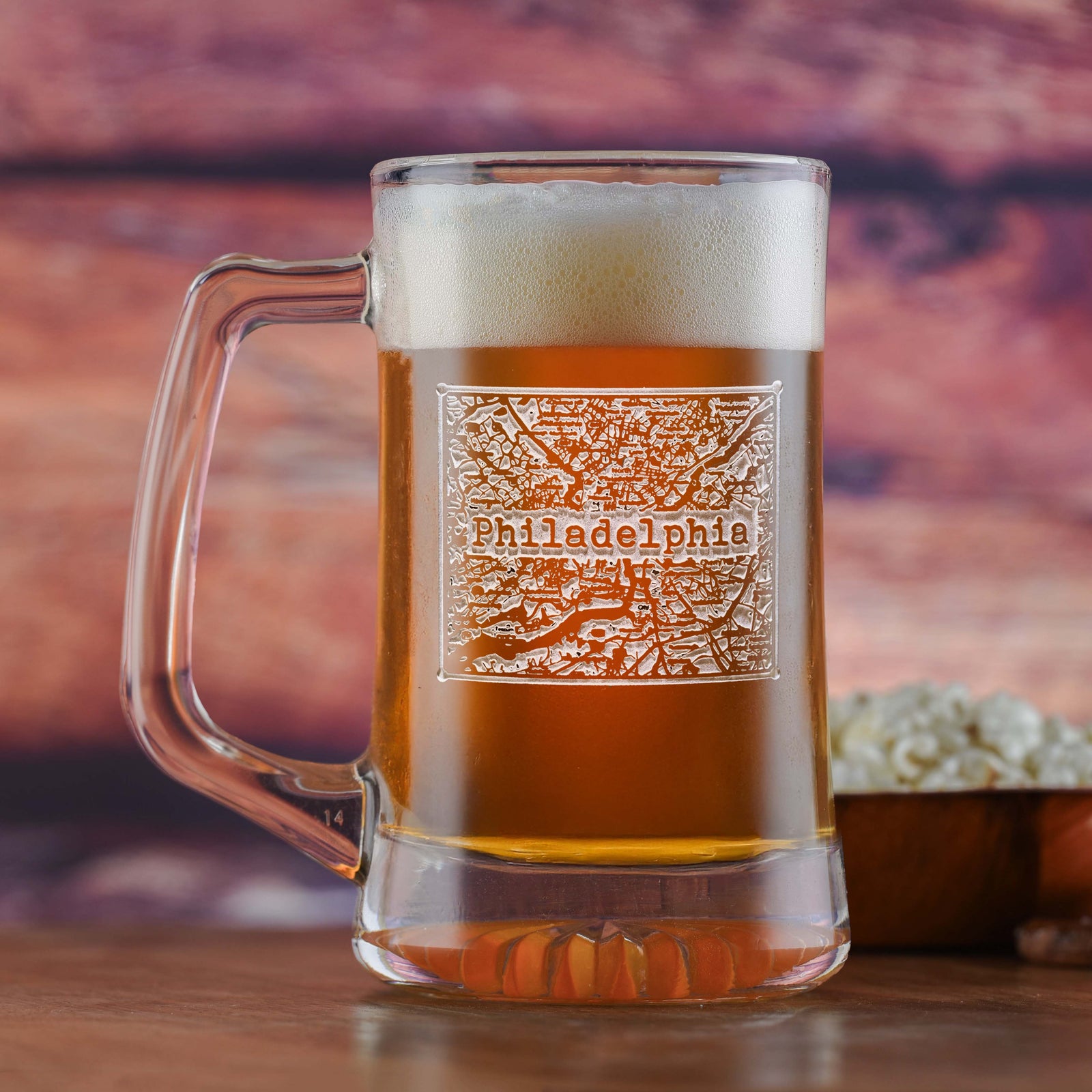 Street Maps Hometown, City Beer Mug