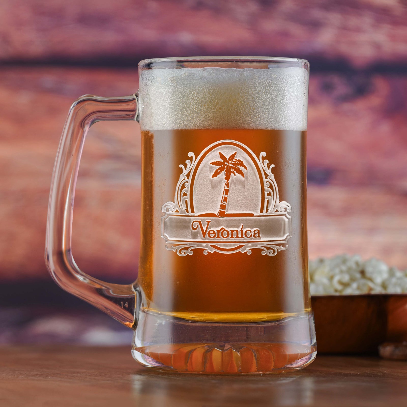 Personalized Palm Beer Mug