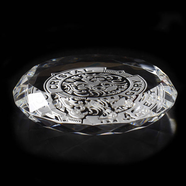 Air Force Seal Insignia Engraved Crystal Paperweight Gift