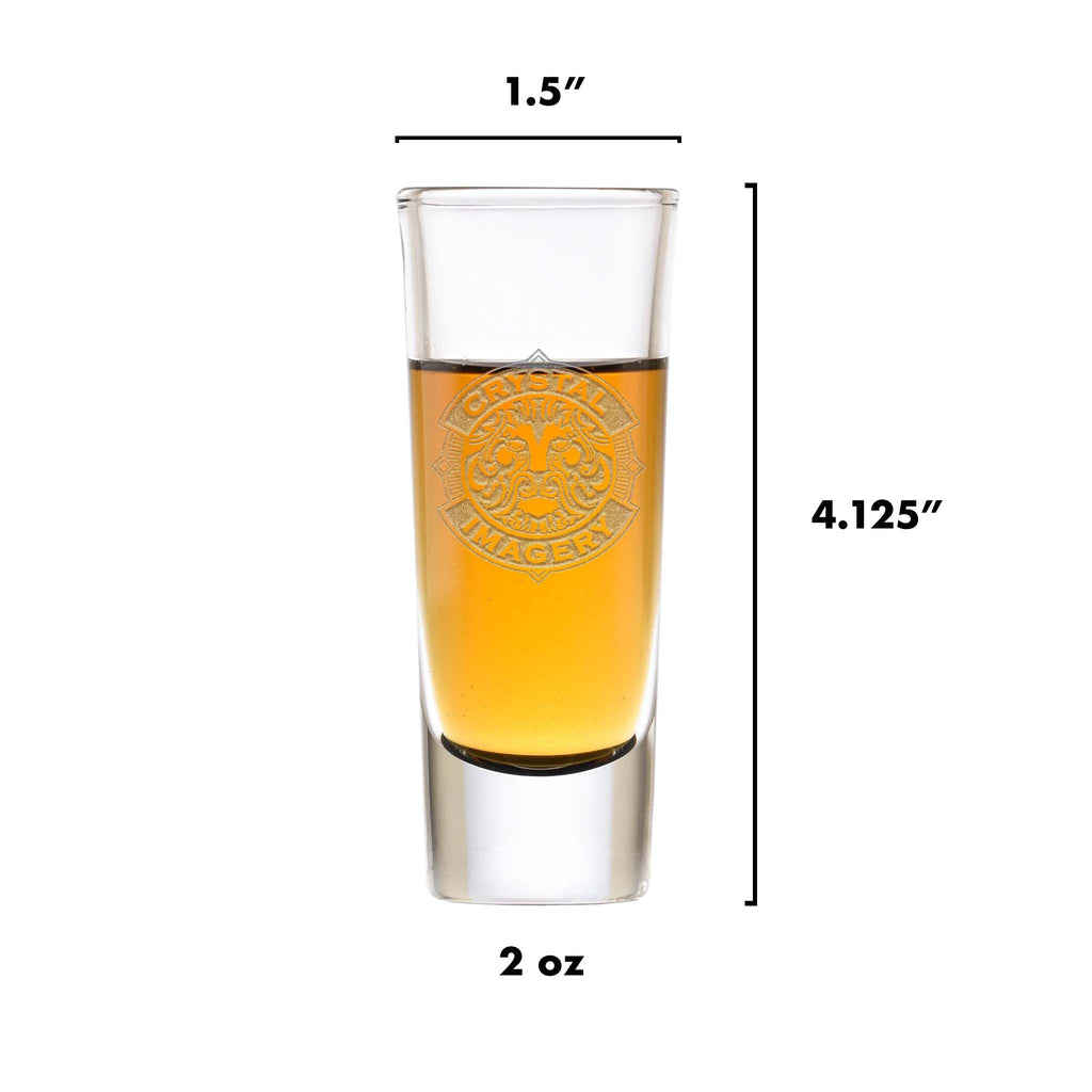 Laser Etched Your Logo Tequila Shooter Glass