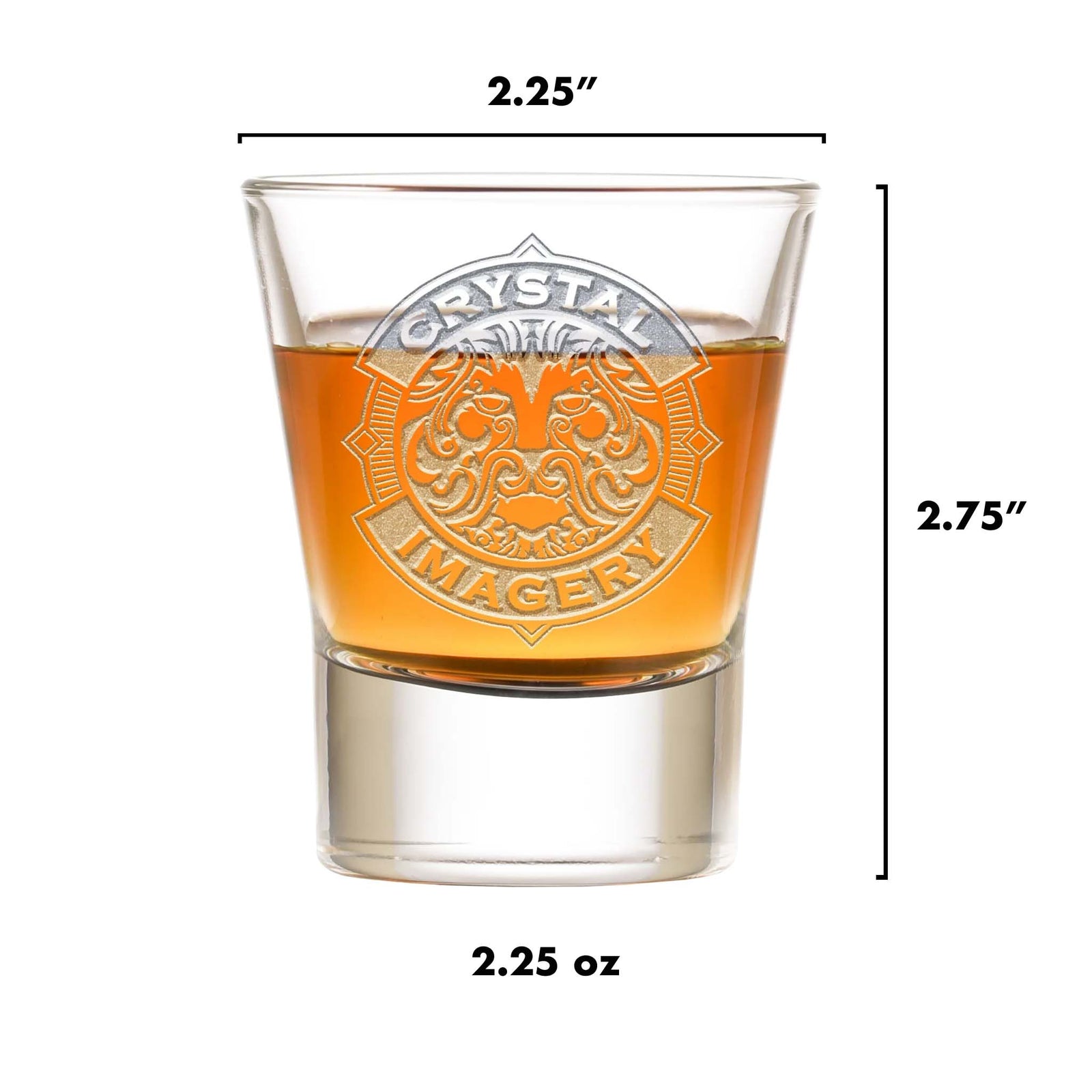Laser Etched, Custom Birthday Shot Glass (Set of 4)