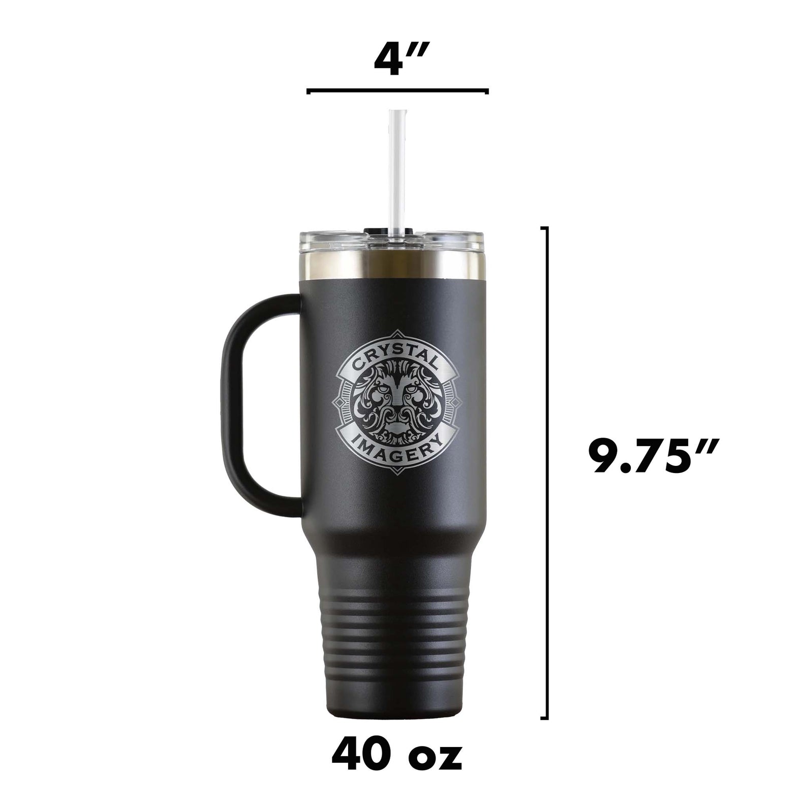 Your Logo 40oz Travel Mug With Handle Straw Included