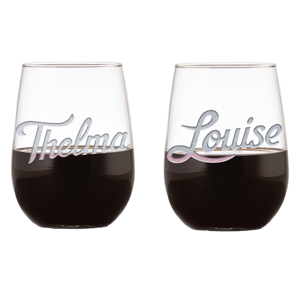 Deep Carved Air Force Logo Stemless Wine Glass