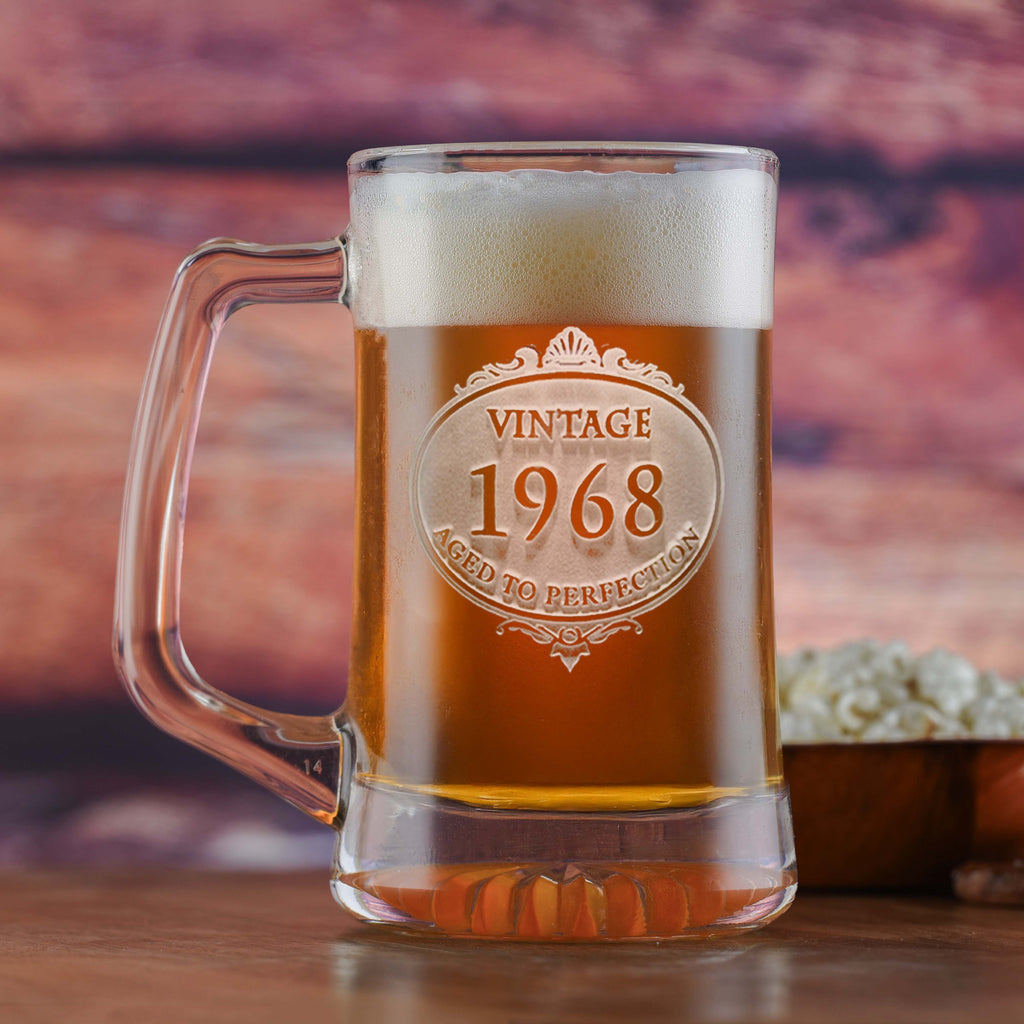 Customized Engraved Vintage Year Beer Mug