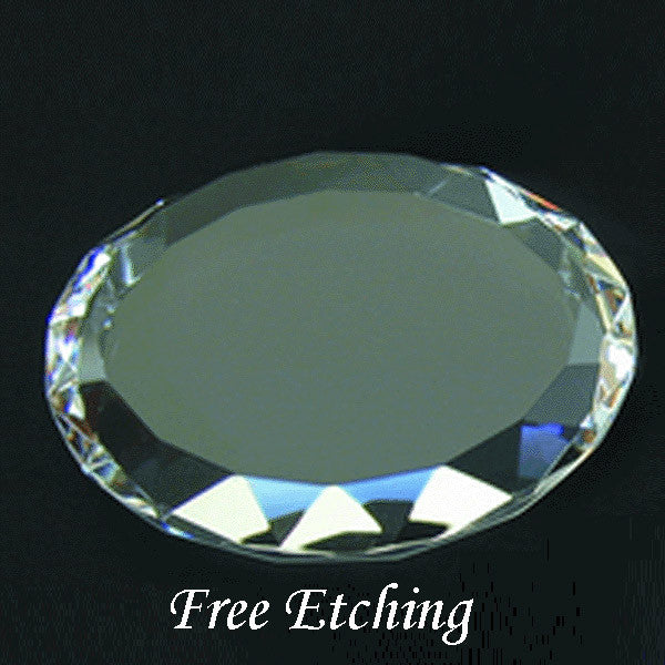 Your Logo, Crystal Paperweight Recognition Award