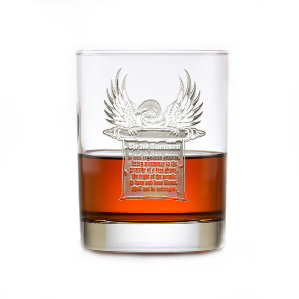 2nd Amendment Gun Rights Freedom Whiskey Glass Gift