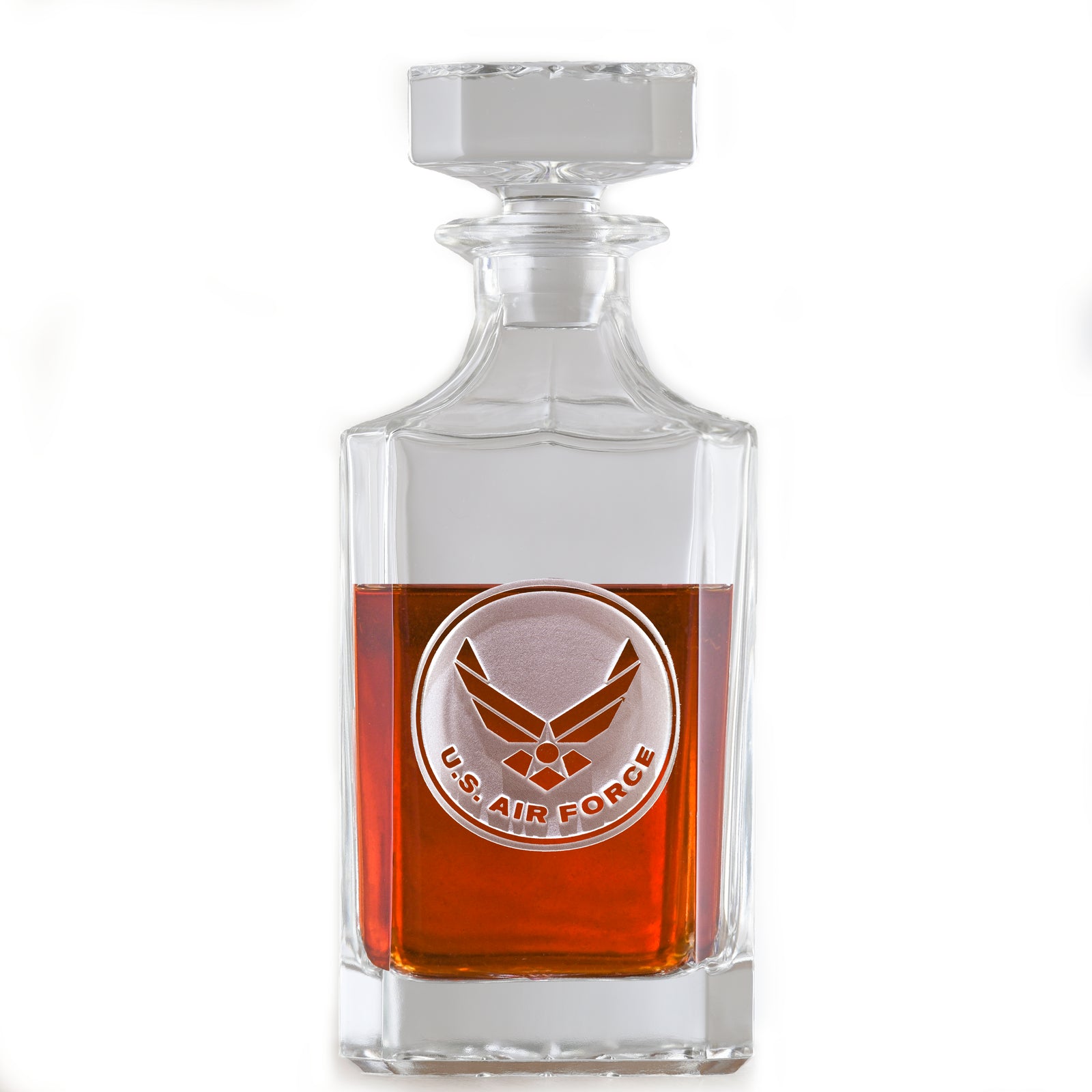 Air Force Engraved Square Whiskey Decanter