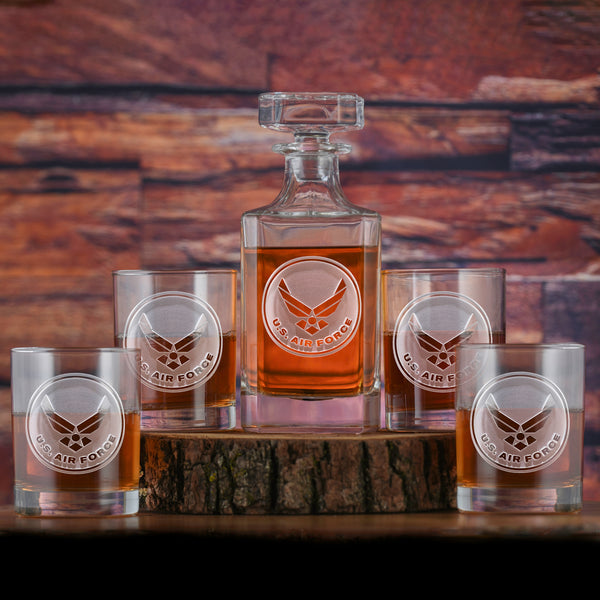 Air Force Whiskey Decanter and Glasses Gift Set
