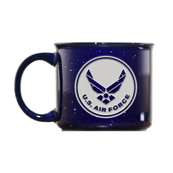 Deep Carved Air Force Blue Campfire Mug