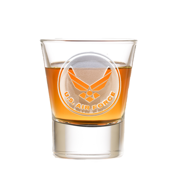 Deep Carved Air Force Shot Glasses Wholesale