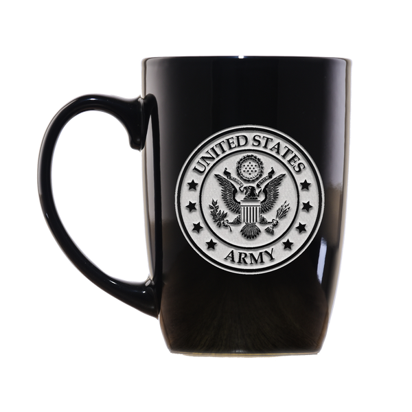 Deep Carved Army Coffee Mugs at Wholesale