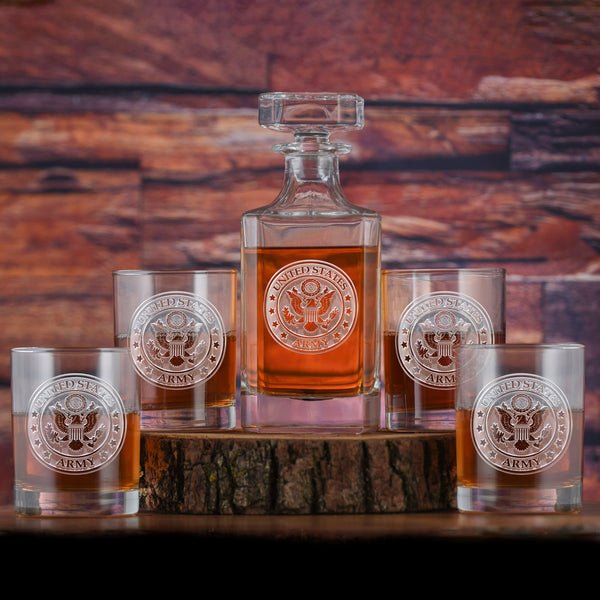 Army Whiskey Decanter and Glasses Gift Set