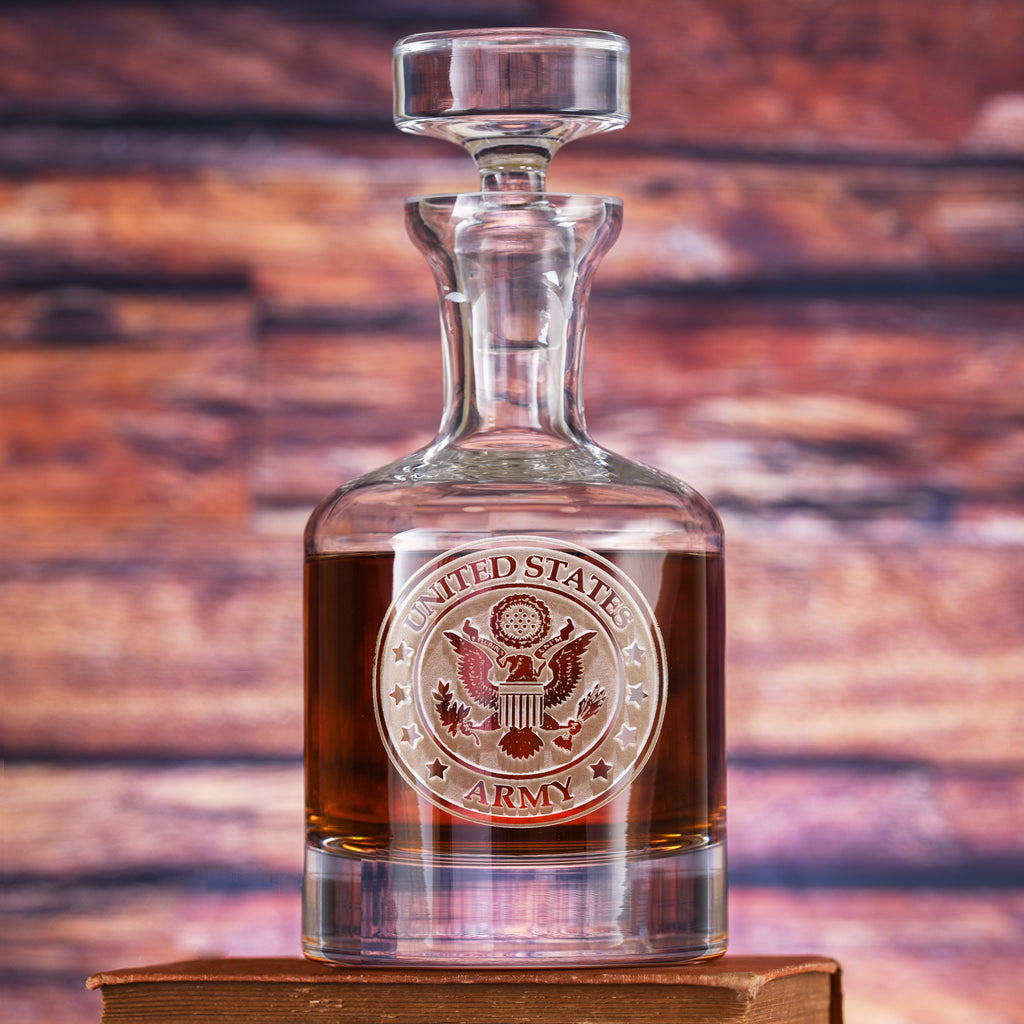 Engraved Army Whiskey Decanter