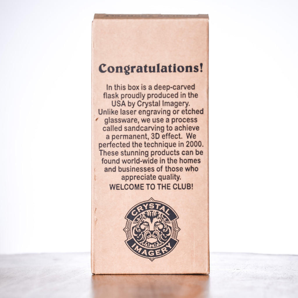 Carnivale Personalized Engraved Bourbon Flask