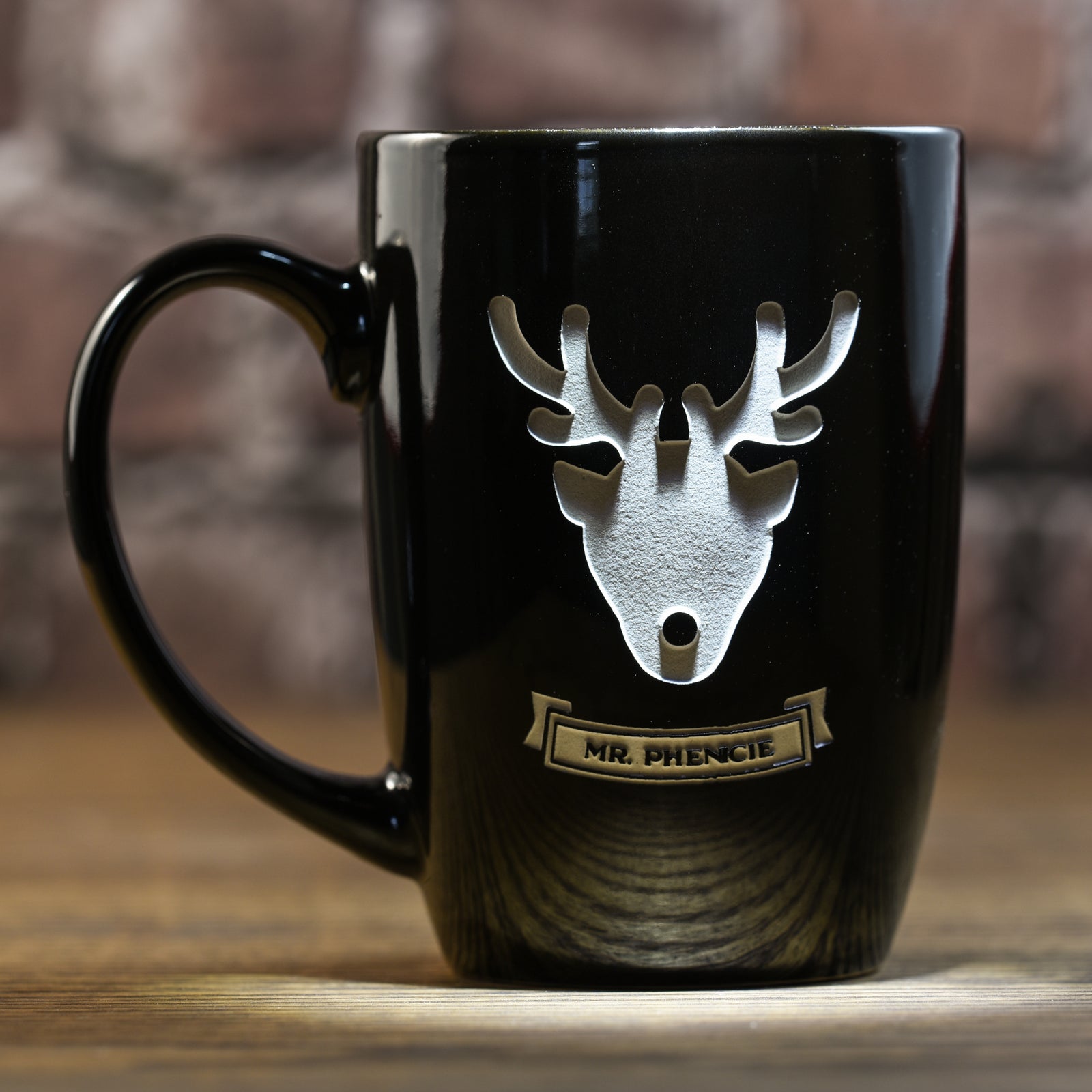 Personalized Reindeer Christmas Coffee Mug
