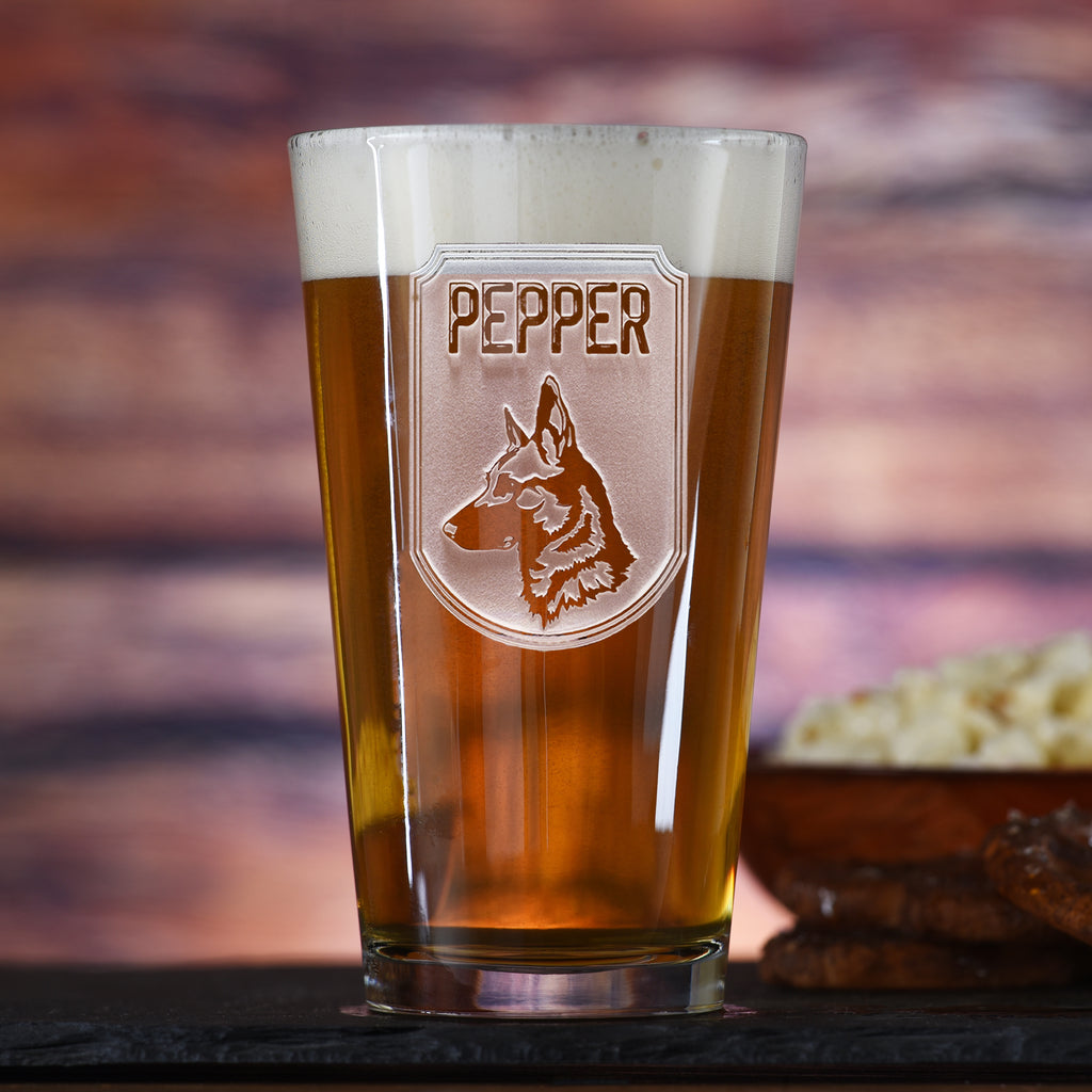 Man's Best Friend Pet Lover Gift, Personalized Dog Breed Pint Pub Glass
