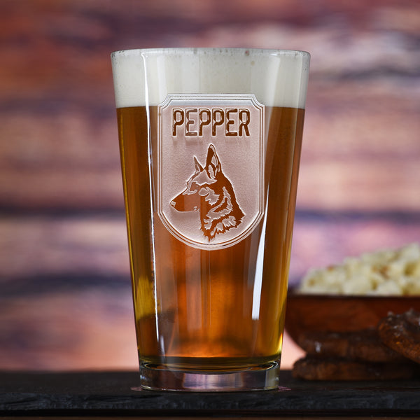Man's Best Friend Pet Lover Gift, Personalized Dog Breed Pint Pub Glass