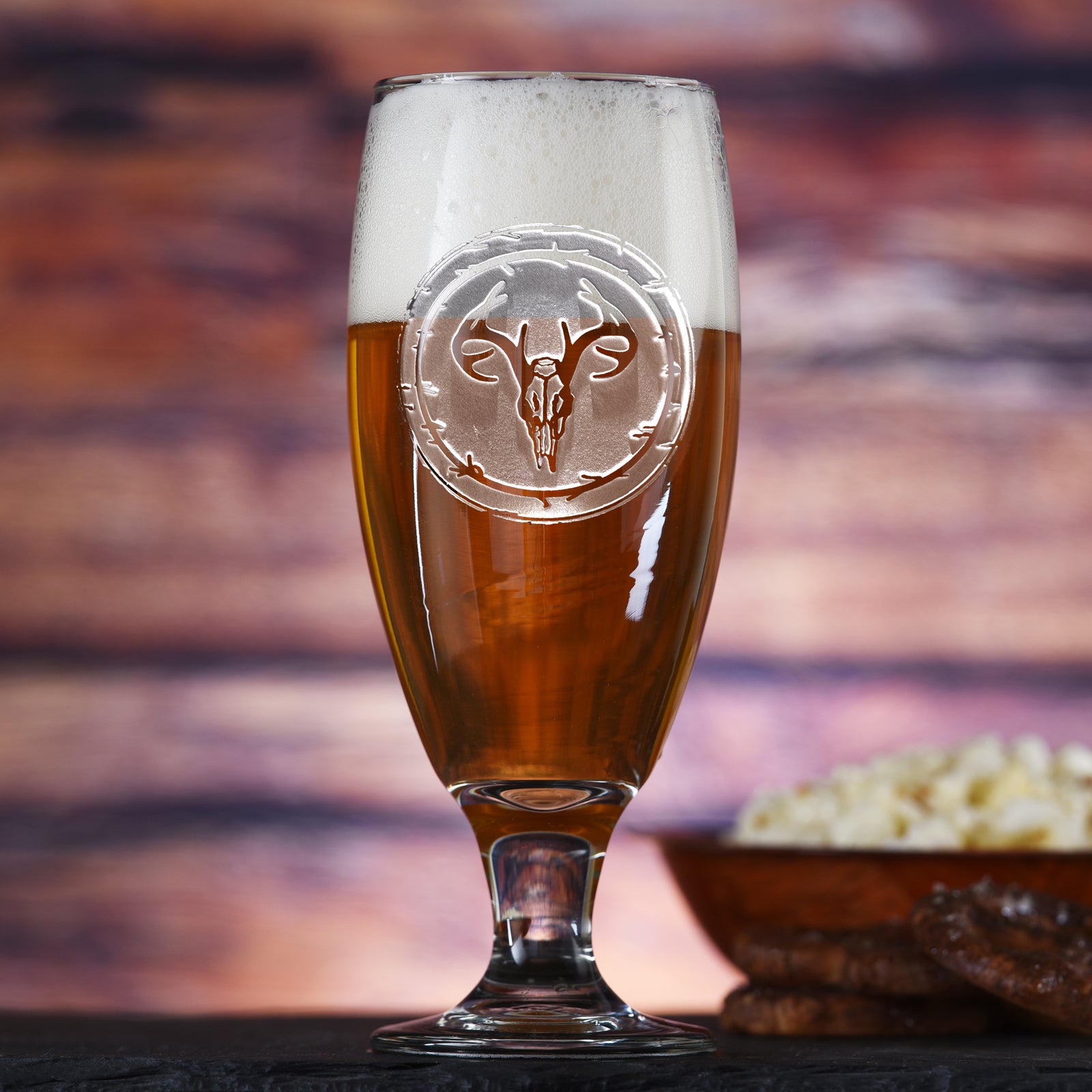 Engraved Deer Skull Goblet