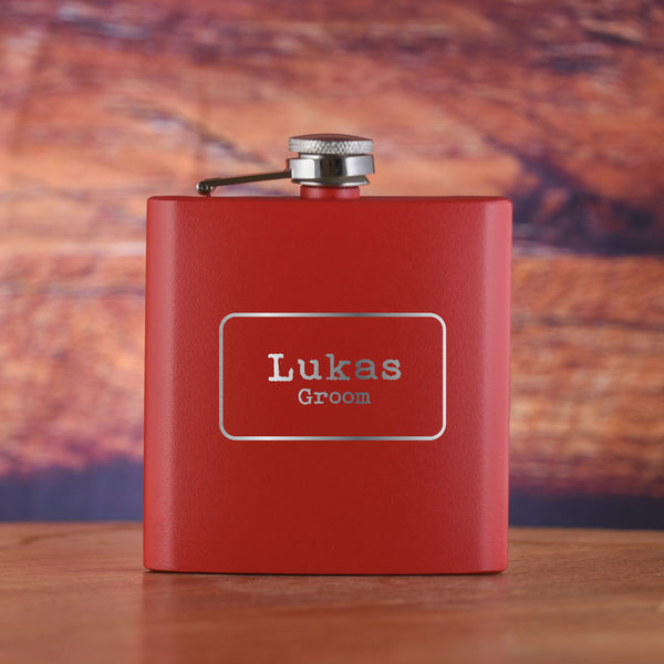 Best Man & Groomsmen Custom Engraved Flask Gift