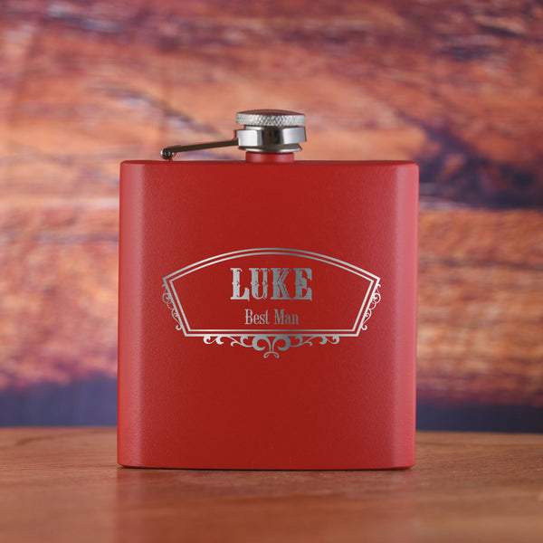 Groomsman Custom Pocket Flask Gift Engraved