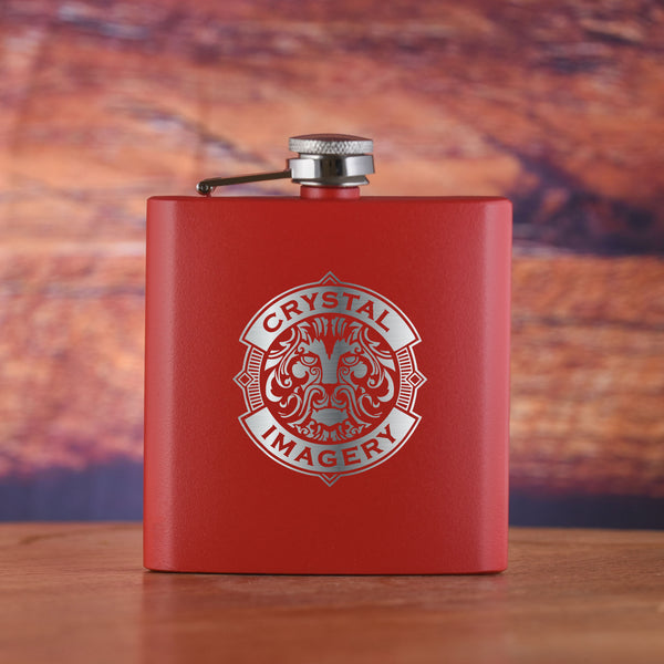 Your Logo Custom Pocket Flask Gift 6 oz Engraved