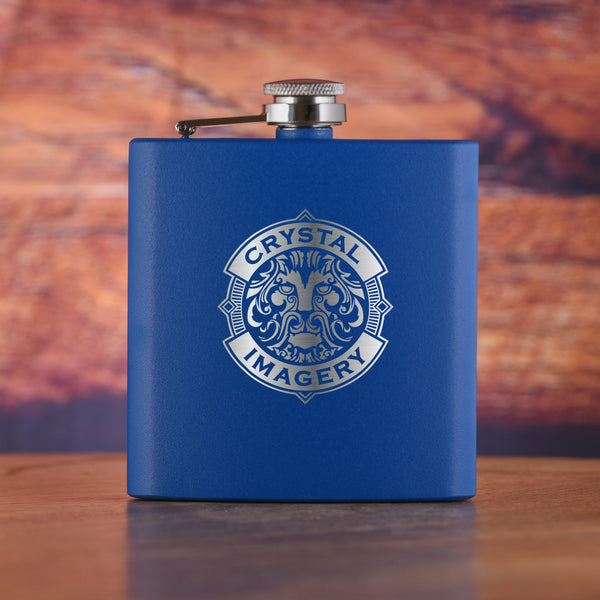 Your Logo Custom Pocket Flask Gift 6 oz Engraved