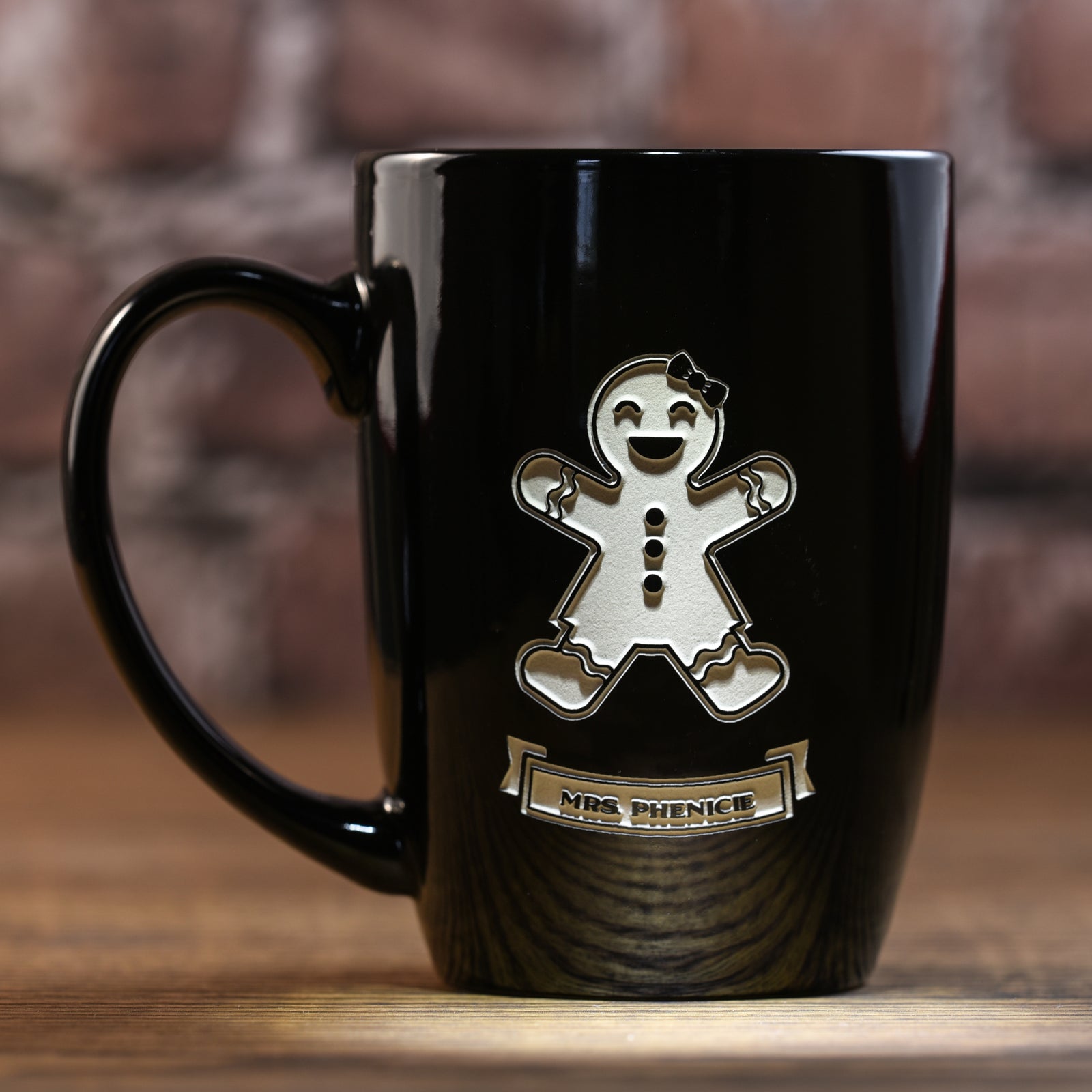 Personalized Gingerbread Man or Woman Christmas Coffee Mug