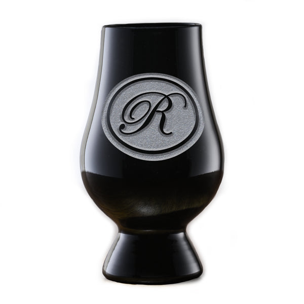 Personalized Black Glencairn Whisky Glass