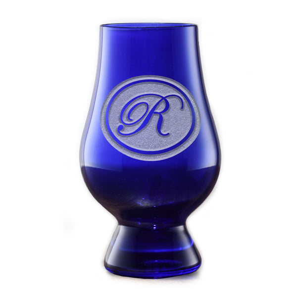 Personalized Blue Glencairn Whisky Glass