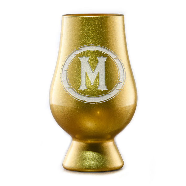 Engraved Gold Glencairn Whisky Glass With Monogram