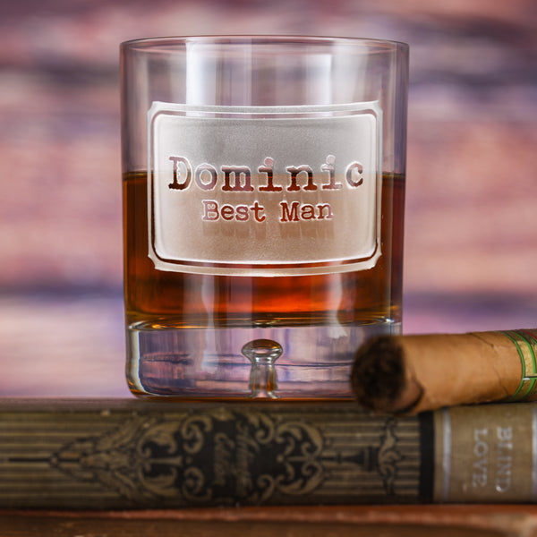 Best Man Gift Ideas, Engraved Groomsmen Whiskey Scotch Glasses