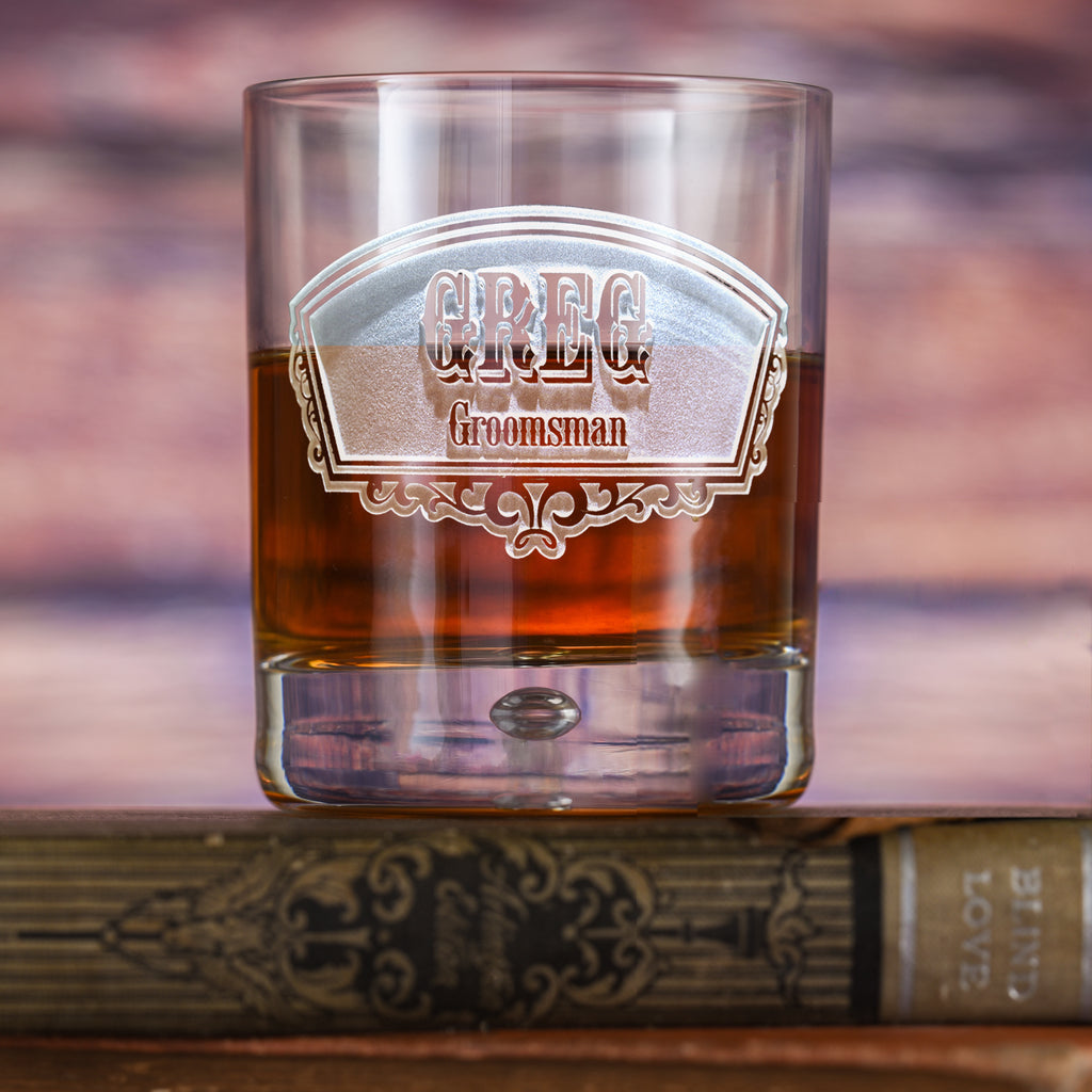 Engraved Groomsmen Whiskey Bar Glass Gifts