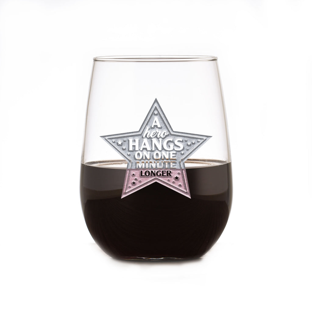 Heroes of Coronavirus Thank You Stemless Wine Glass